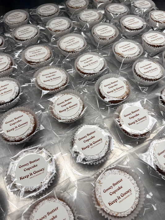 Individually Packaged Gooey Butter Cupcakes