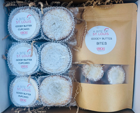 Gooey Butter Gift Box (6 cupcakes and 12 bites)